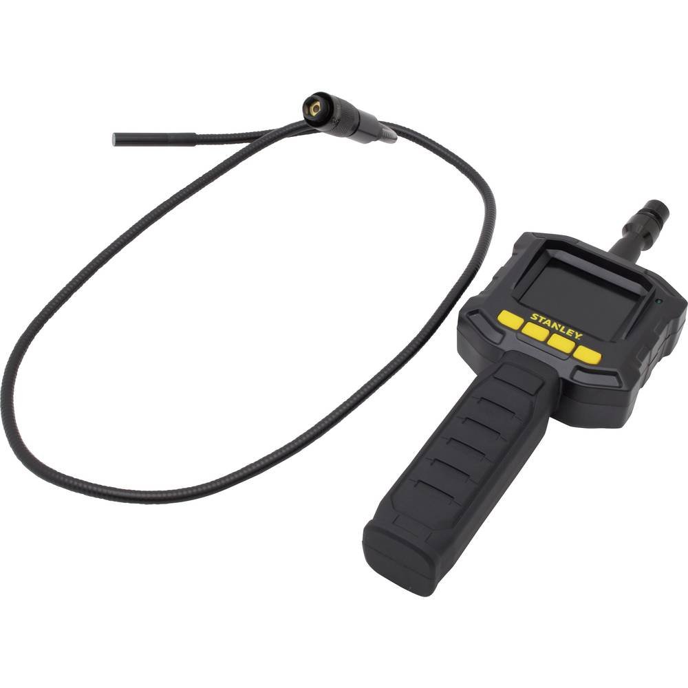 Stanley Inspektionskamera, Endoskop (90 cm Schwanenhals, 8mm Kamerakopf, 180 degree schwenkbares Display, LCD Farbdisplay, beleuchtet mit 4 LEDs, IP67 Klassifizierung, mit Koffer) STHT0-77363, Schwarz