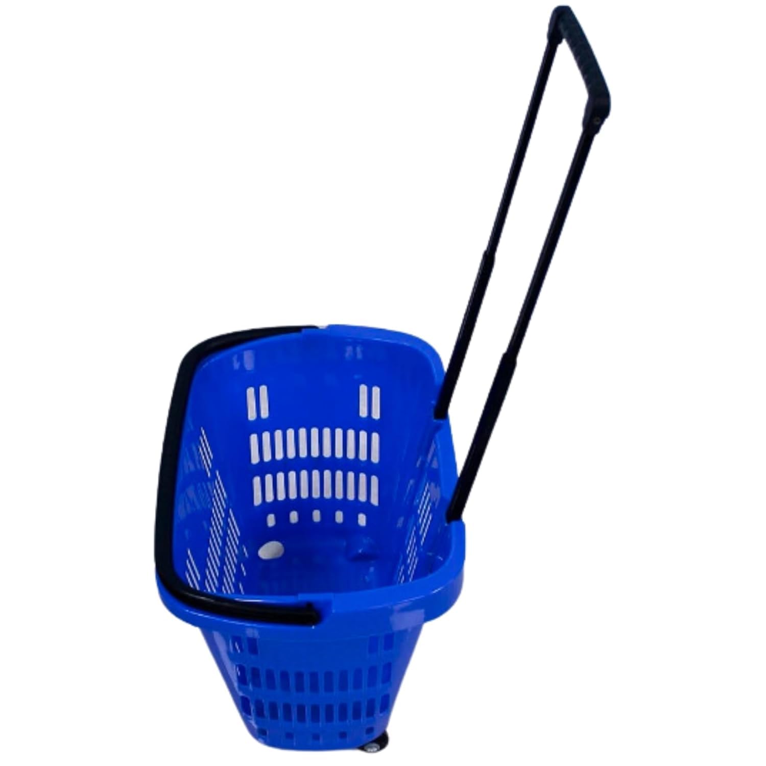 Sponsored Ad - MAHIRA Shopping Plastic Trolley Basket, Grocery Portable Shopping Basket, Multipurpose Super Market Shopping Trolley, Picnic Basket, Shopping Trolley with Handle 31 LTR - Blue Color 46x34.6x40 CM