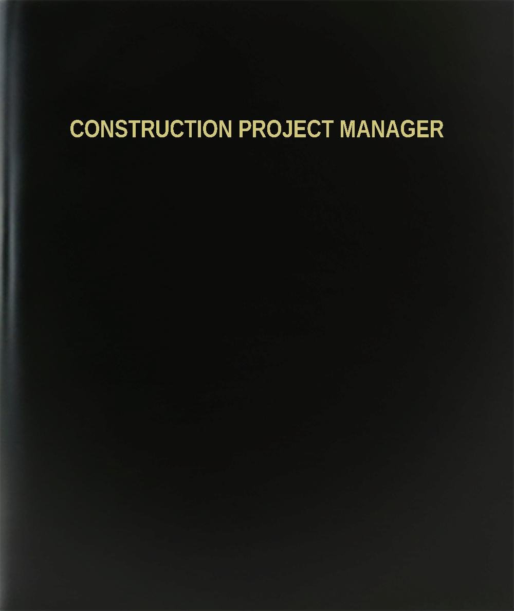 BookFactory Construction Project Manager Log Book/Journal/Logbook - 120 Page, 8.5''x11'', Black Hardbound (XLog-120-7CS-A-L-Black(Construction Project Manager Log Book))      Case