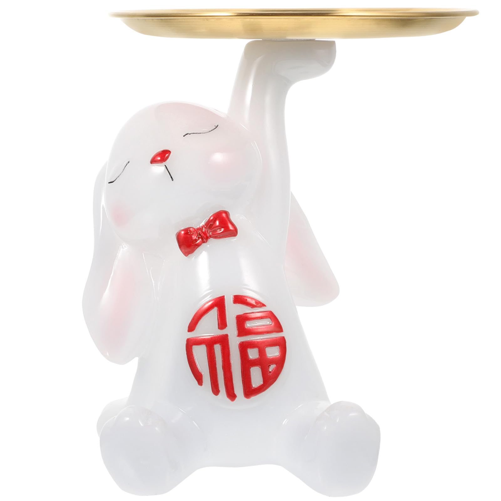 Plateau de rangement à bijoux lapin pour table de chevet
