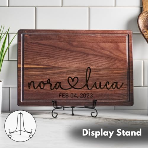 Tabla de cortar rectangular madera nogal personalizada miniatura 7