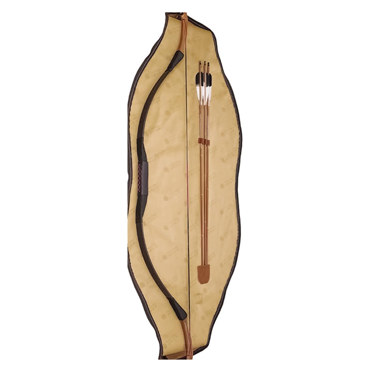 Étui pour arc long en cuir marron Sac à arc traditionnel rangement équipement de tir