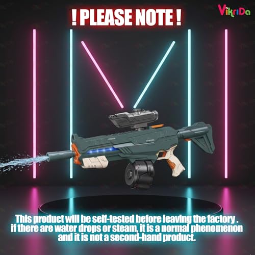 Image of VikriDA Jumbo Size (70 * 34 cms) Electric Water Gun for Kids Adults, Automatic Electric pichkari with Light, Auto Absorb Water, Large Capacity, Long Range, Water Gun for Holi - Multicolor