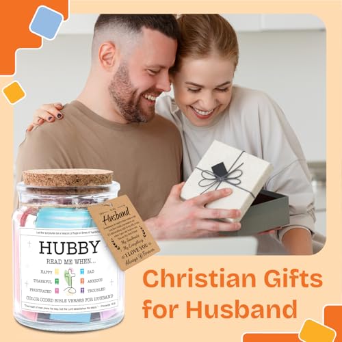 Image of NewEleven Gifts For Husband - Christian Gifts For Him, Husbands - Birthday Gift for Husband from Wife - Meaningful Presents For Hubby From Wife, Her - Bible Verse Jar