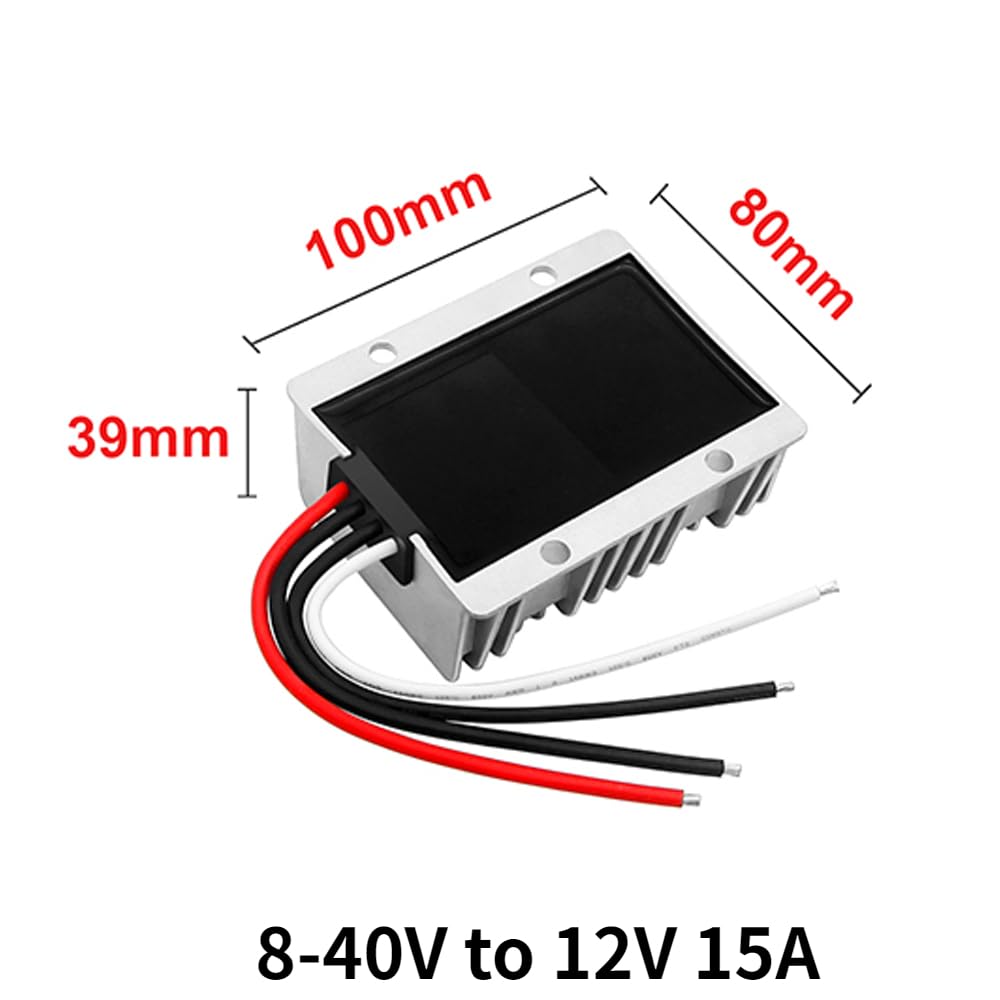 DC-DC 12 to 12V 2-25A Step Down/Up DC-DC Converter Car 8-40V to 12V stabilizer Buck Boost Voltage Regulator Power Converter (8-40V to 12V 15A)