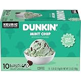 Dunkin’ Mint Chip Artificially Flavored Coffee, Keurig K-Cup Pods, 10 Count Box