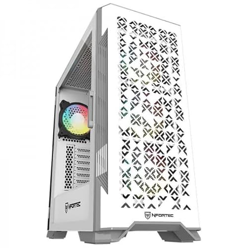 Nfortec Nekkar White Torre Gaming ATX A-RGB con Frontal Mallado Cover