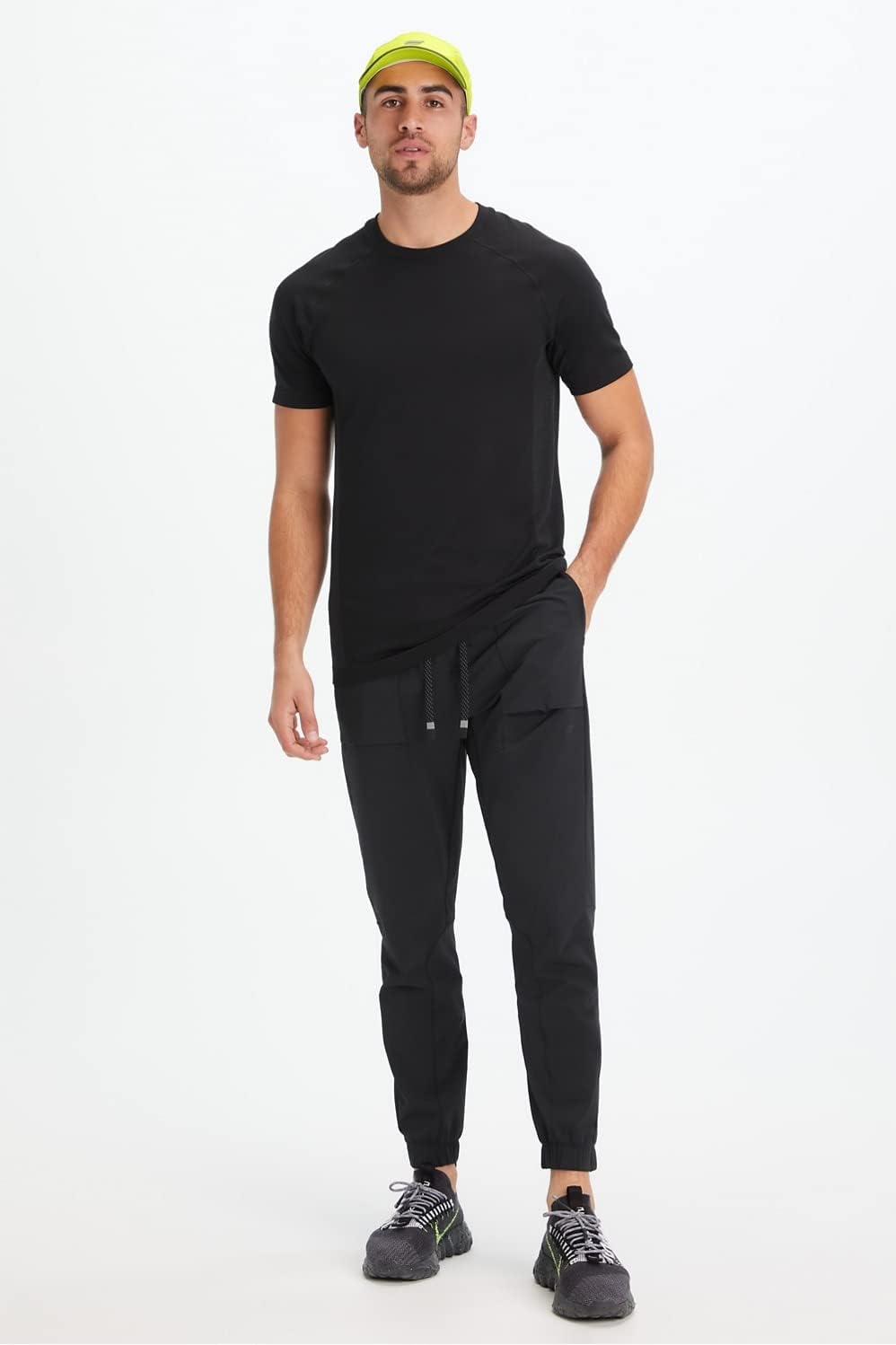 Fabletics Men's The One Jogger, Quick-Dry, Hidden Pockets, Zip Pockets, UPF Protection, Anti-Stink, Lightweight