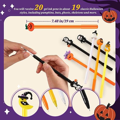 SANNIX 20 bolígrafos Halloween estilo gel roller miniatura 2