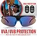 Franklin Sports MLB - Flip Up Baseball + Softball Sunglasses for Kids + Adults - Lightweight Sport Sunglasses for UV Protection, Black, 60mm