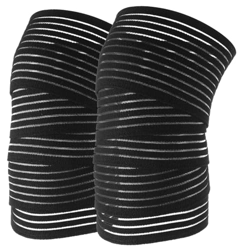 COLLBATH Self-Adhesive Sports Straps Bandage Wrap for Knee Elastic Bandage Sports Tape Running Knee Brace for Daily Activities