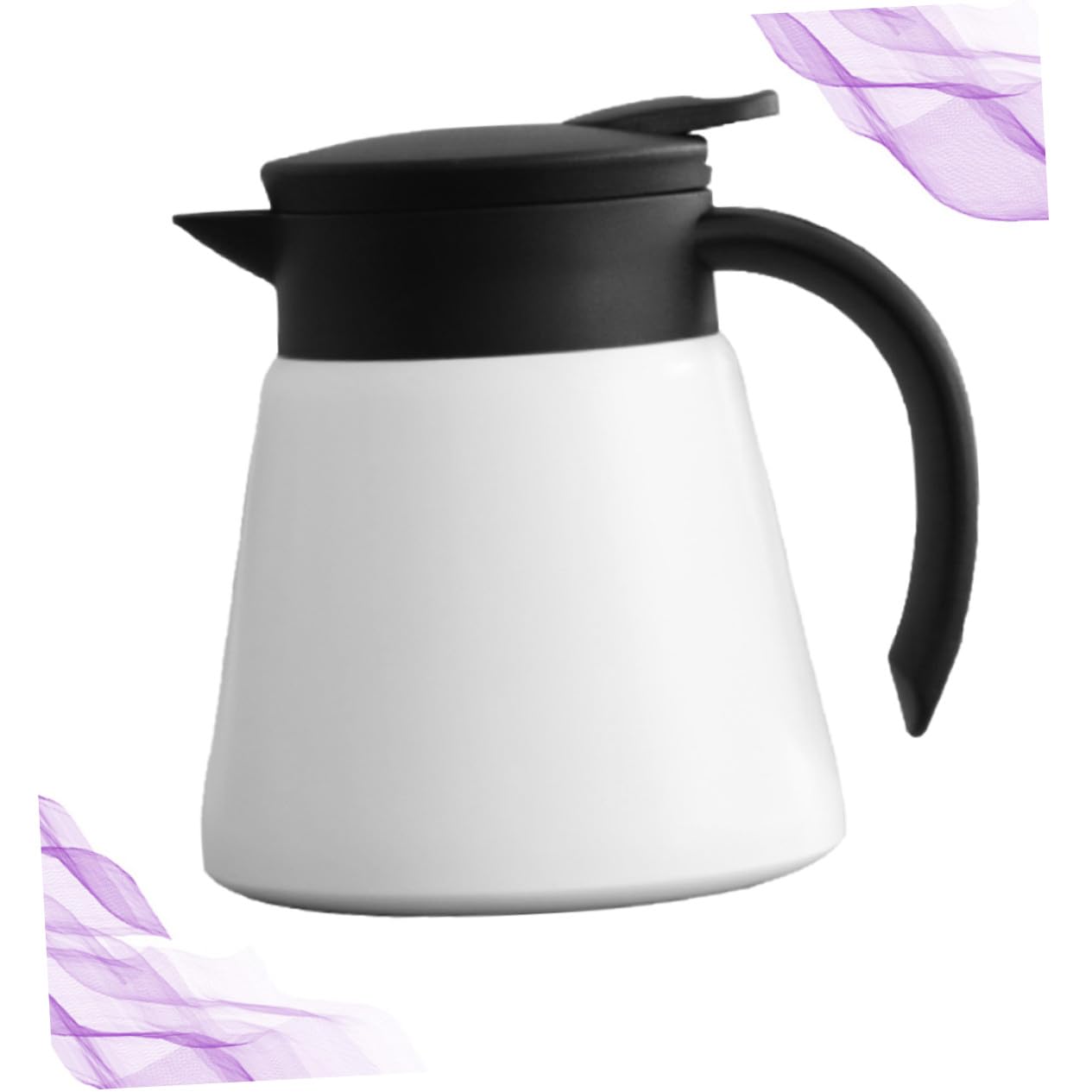 Borraccia Termica 650ml in Acciaio Inox 304 a Doppia Parete | Bianco, Superficie Liscia, per Ufficio e Casa, Uso Pratico e Formato Compatto