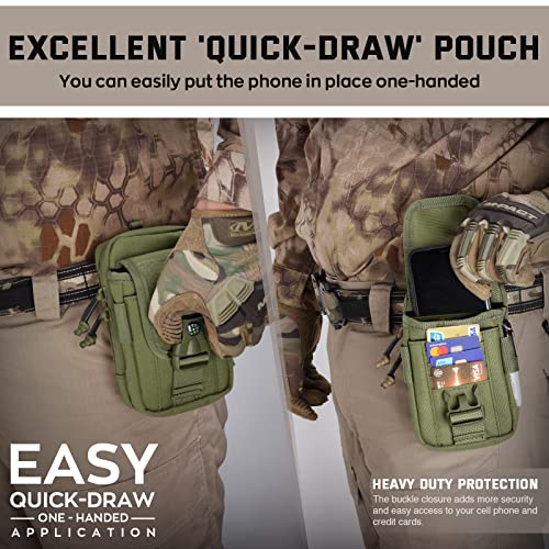 Image of WYNEX Tactical Phone Pouch Molle, EDC Phone Holster, Small Admim Pouch