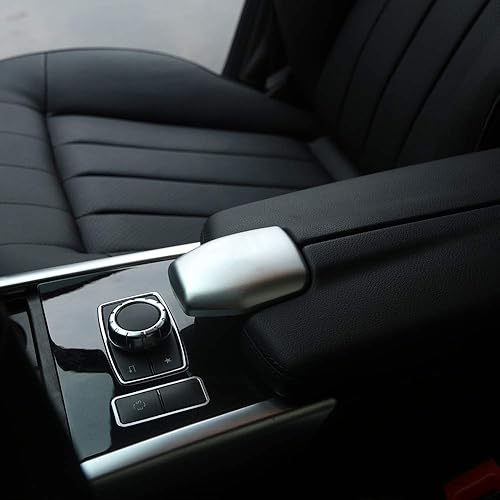 Miniatura 4 de LLKUANG Ajuste de la cubierta de la caja de almacenamiento del reposabrazos de la aleación de aluminio para Mercedes Benz Clase E W212 CLS 2012-2016