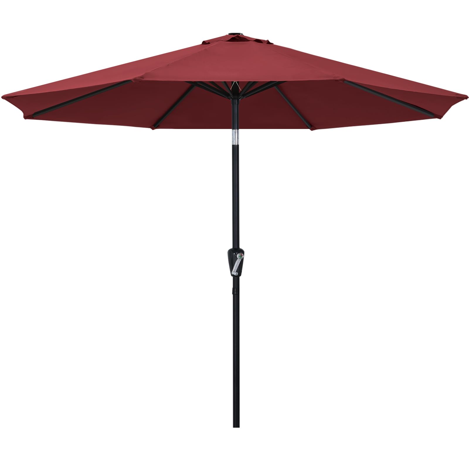 ABCCANOPY 10FT Patio Umbrella Outdoor 8 Ribs Table Umbrella(Burgundy)