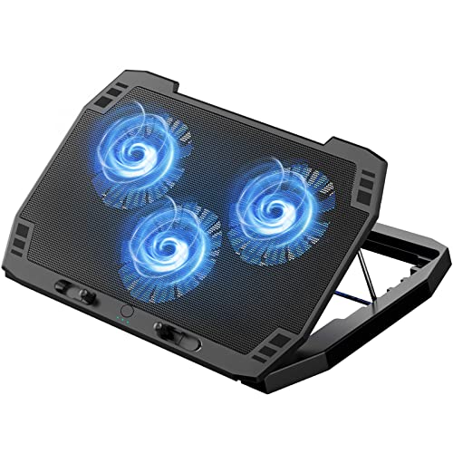 Laptop-Cooling-Pad-XINQIHAO-Laptop-Cooler-with-3-High-Performance-Quiet-Blue-LED-Fans-Smart-Button-Speed-Control-2-USB-Ports-Laptop-Cooling-Stand-with-7-Height-Adjustable-for-12-17-Inch-Laptops