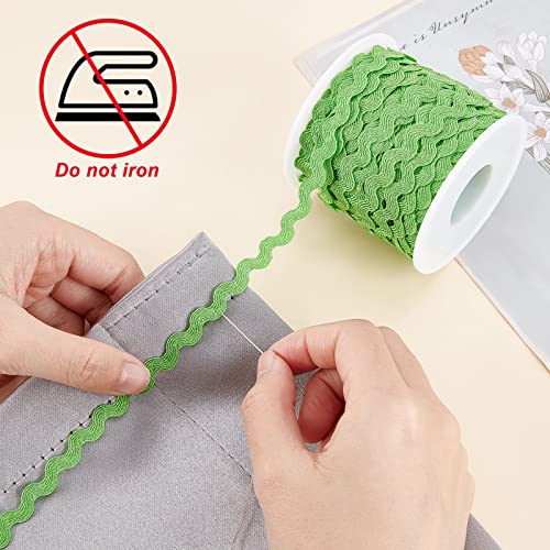 GORGECRAFT 27yard/25m Rick Rack Trim Ribbon Emerald Green Wave Sewing Bending Fringe Trim 5mm/0.2 inch for DIY Sewing Crafts Wedding Bridal Dress Embellishment Party Decoration Gift Wrapping Supplies - Image 4