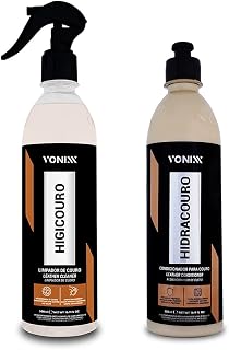 Kit Hidratante para Couro Hidracouro 500ml + Limpador de Couro Higicouro 500ml Vonixx