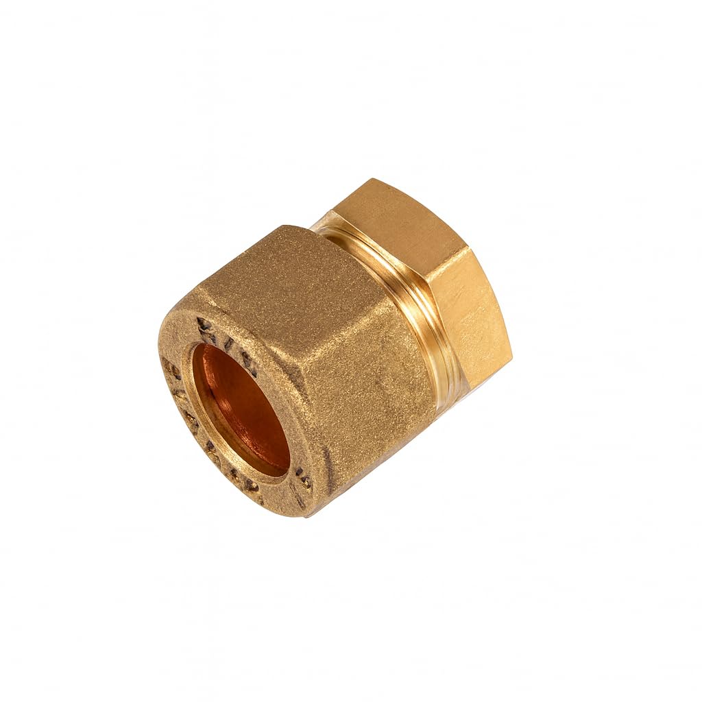 Xcel Home Brass Westco 28Mm Compression Stop End - Pipe Fitting For Plumbing & Heating Systems