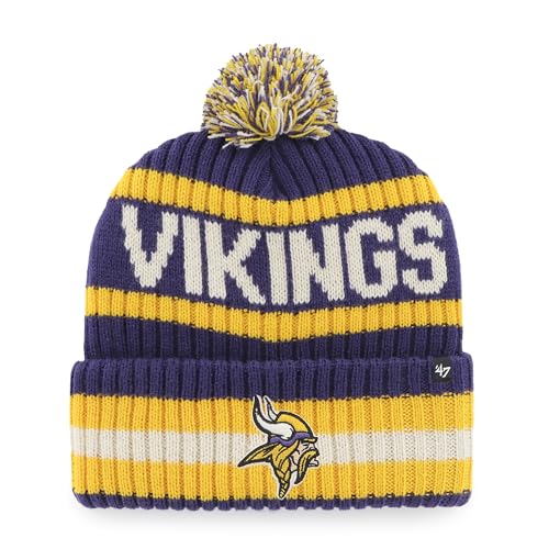 Bonnet Minnesota Vikings Bering 47 Cuff Knit violet anti-froid taille unique extensible