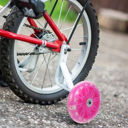 FOMIYES Ruedas de entrenamiento profesionales para bicicleta con ruedas traseras intermitentes reemplazables resistentes al desgaste, soportes ajustables, campana incluida, aptas para bicicletas de 12-20 pulgadas miniatura 4