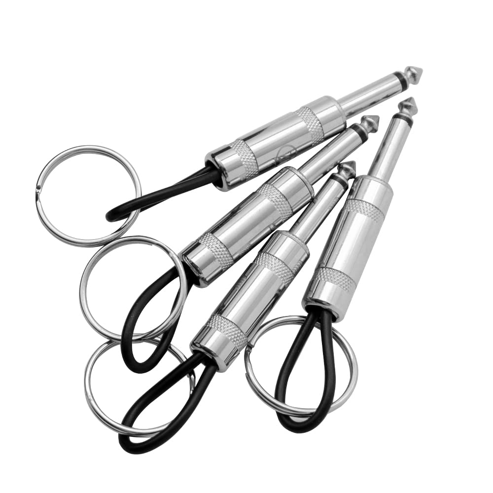 Guitar Hook Keyring Wall Mounted with 4 Keyrings with Guitar Plug.