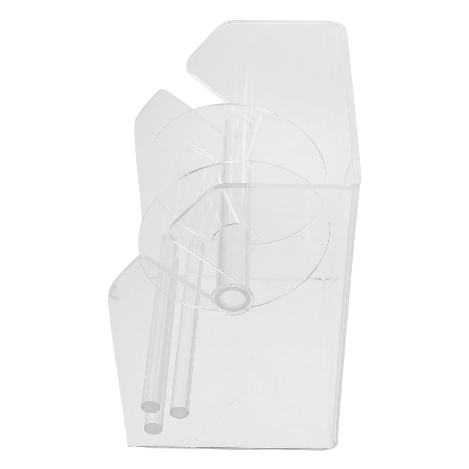 BESTonZON Distributore di Etichette Adesive Regolabile a 3 Scomparti in Acrilico Porta Pezzi di Adesivi Organizer Compatto per Ufficio Scuola e Casa