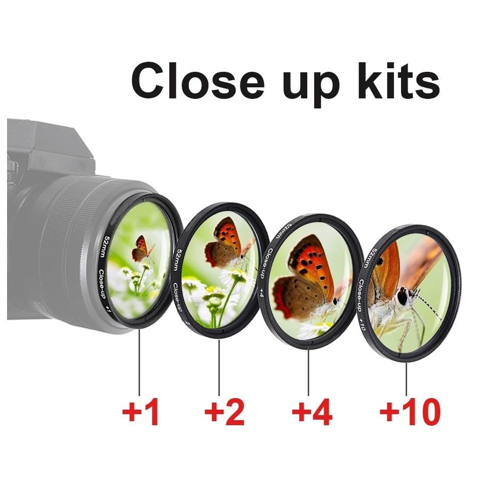 Makro-Nahlinsen-Filter-Set + 1 + 2 + 4 + 10 Filter