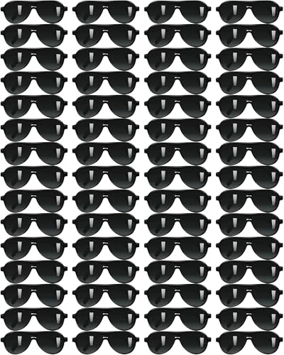 TOODOO 60 Packs Kids Sunglasses Bulk Sunglasses for Kids and Adults Neon Glasses with Dark Lenses 80's Style for Party Favor