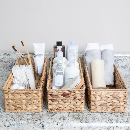 Household Essentials ML-6691 Water Hyacinth Rectangular Storage Basket thumb #4