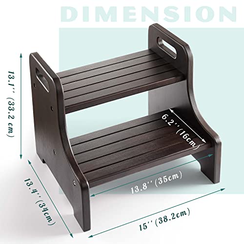 Woodenstepstoolheavydutytwostepstoolforadultswithbuiltinhandlewoodensteppingstoolwith500lbscapacityforkitchenbathroomnonslipwoodbedsidebedstepsforhighbeds  Urban Country Home Decor Wooden step stool heavy duty two step stool for adults with built in handle wooden stepping stool with 500lbs capacity for kitchen bathroom non slip wood bedside bed steps for high beds  urban country home decor
