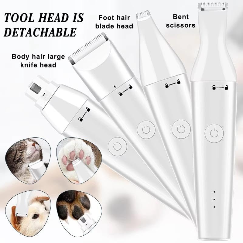 Meraki Quiet Cordless Dog Grooming Kit 4 in 1 Rechargeable- Paw Trimmer, Dog Nail Grinder, Small Pet Clippers & Shaver - Image 2