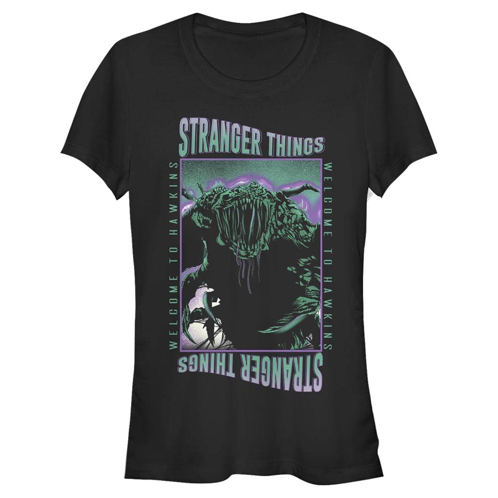 Stranger Things Women's Monster Thing Short Sleeve T-Shirt, Black, XXL