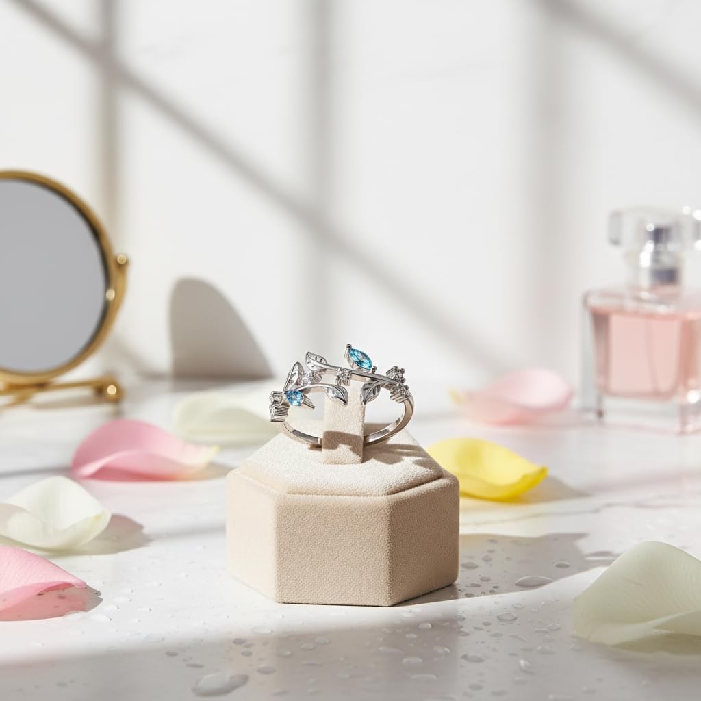 Prismata Hug Rings 925 Sterling Silver Hug Ring with 12 Months Birthstone Always with You Ring Valentine's Jewelry Gifts for Women Her Love One - Image 5