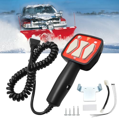 Liwogi Snowplow Handheld Controller Replacement for Western 56462 SAM 1306902 Fisher 9400 Straight Blade Plows Western Snow Plow Controller 6-Pin Plug Hand Held Remote Controller Snowblades Plow