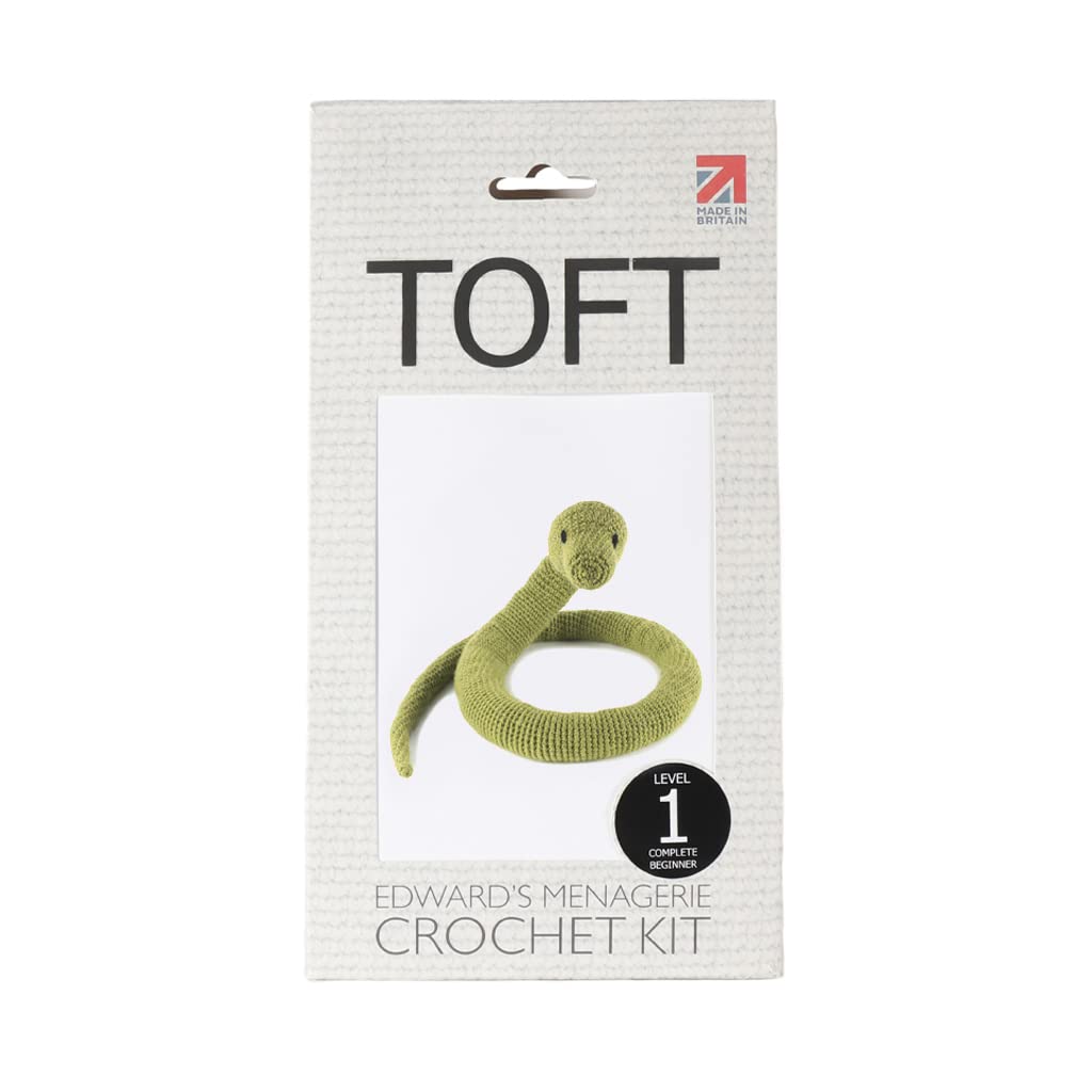 TOFT | Edwards Menagerie | Atticus The Snake Crochet Kit | Luxury Pure Wool | Beginner Friendly