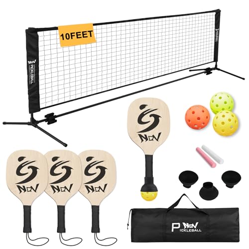 NQV Pickleball Set with Net,10FT Half Court Size...