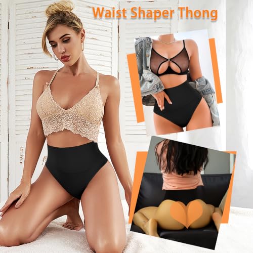 Image of Werena Tummy Control Thong Shapewear for Women Seamless Shaping Novelty Thong Panties Body Shaper Underwear