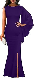 Women's Formal Dress Sexy Elegant Short Sleeve Off Shoulder Bodycon Long Evening Party Wedding Guest Dresses