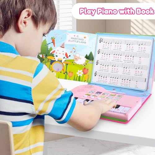 Quimsity QM-GT-001 Toddler Girls Gifts Toys Ages 3-5 - Piano Book Educational Musical Toys thumb #2