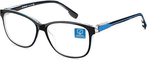 Miniatura 6 de K KENZHOU Paquete de 2 lentes de bloqueo de luz azul, computadora, juegos, TV, teléfonos con bisagras de resorte, antifatiga ocular y