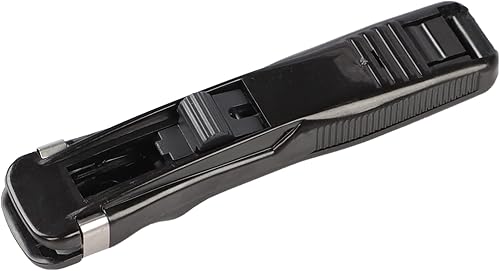 Miniatura 6 de Paquete de 2 dispensadores de clips de almeja de papel, grapadora portátil de mano con 108 clips de repuesto de metal de acero inoxidable