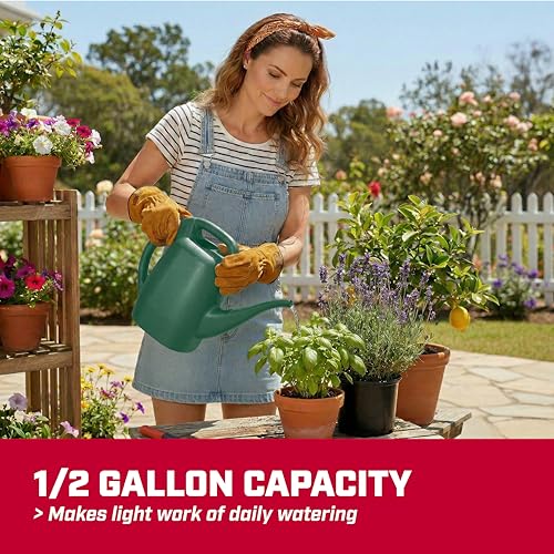 Image of Chapin 1 /2-Gallon Watering Can, Easy-Pour Dual Handle Design | Lightweight compact design; ideal for indoor plants watering with large opening for easy refill and controlled pour