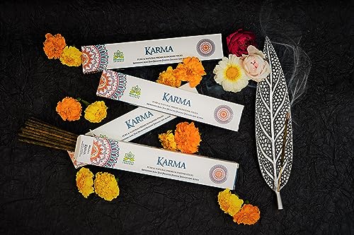 Image of Himalaya Premium Incense Sticks for Everyday Use | Aroma Fragrance Sticks|Pooja Room Items for Home & Prayers | Freshness Positive Energy (Karma) (Pack of 12, Each of 15 GM)