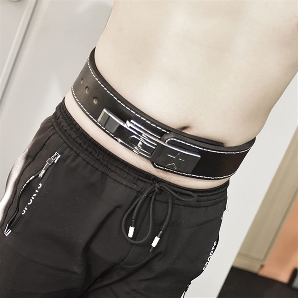Gewichtsgürtel Schutzgürtel Schutzgürtel für schweres Heben Hebelschnalle Fitness-Trainingsgürtel Rückenstütze in 4 Größen (Color : Black, Size : 110CM)