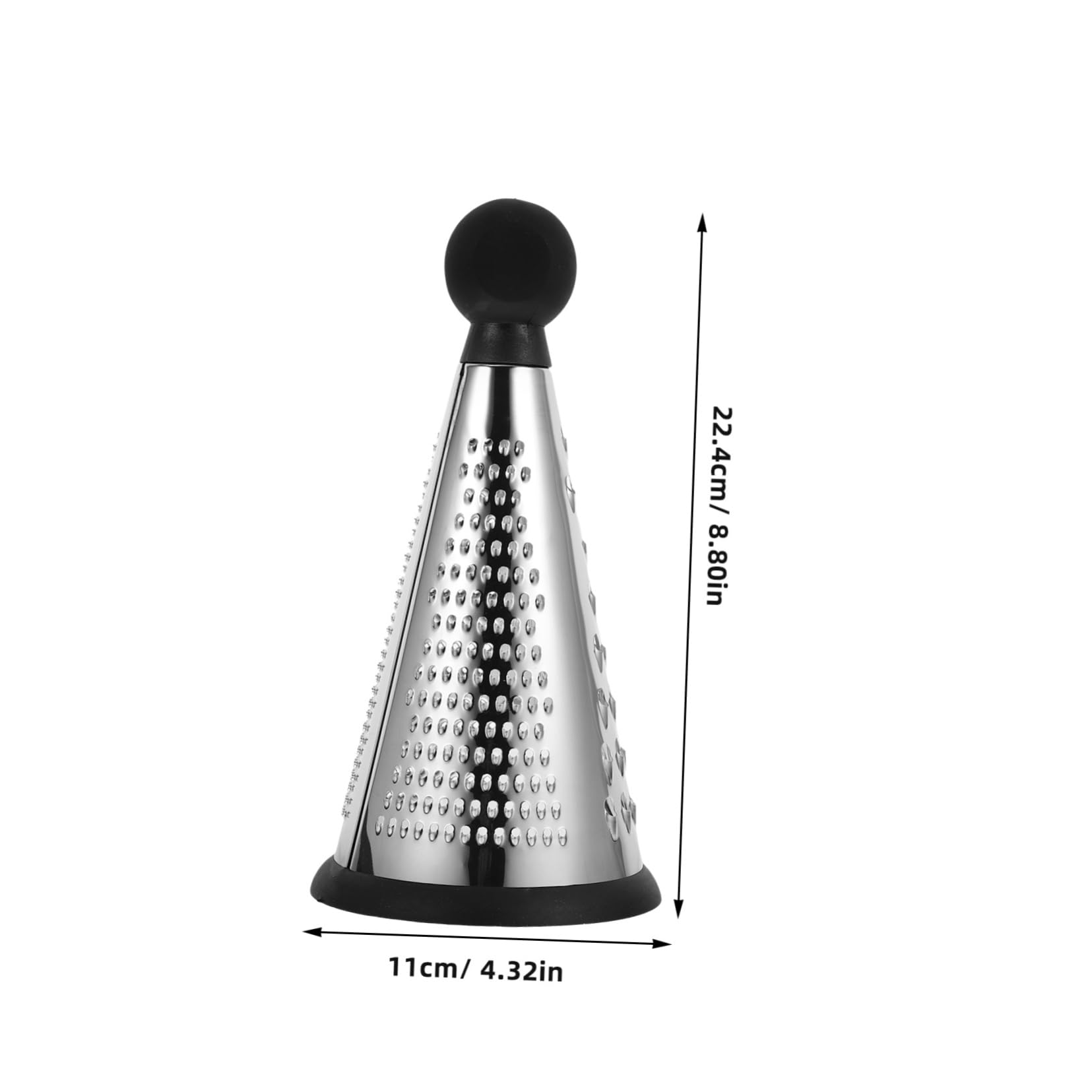 Cabilock Cone Cheese Grater Food Grater Household Cheese Grating Tool Kitchen Supply Kitchen Gadget Stainless Steel Silver