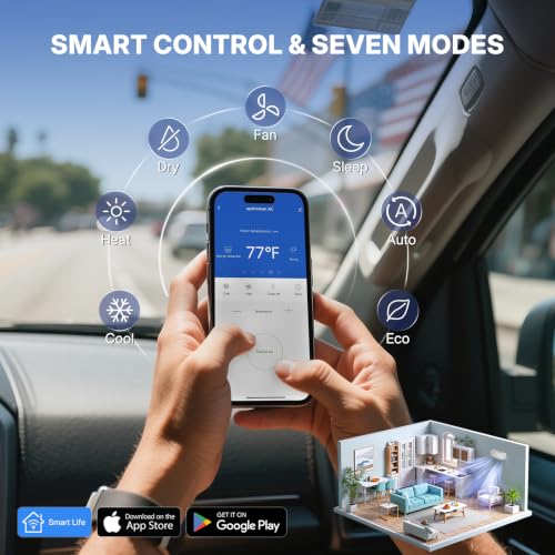 Image of Upstreman 18000 BTU Mini Split AC Heating System, 20 SEER2 230V Mini Split Air Conditioner, Pre-Charged Heat Pump Ductless Inverter System, Up to 1250 Sq.Ft, WiFi Control, with Mounting Bracket