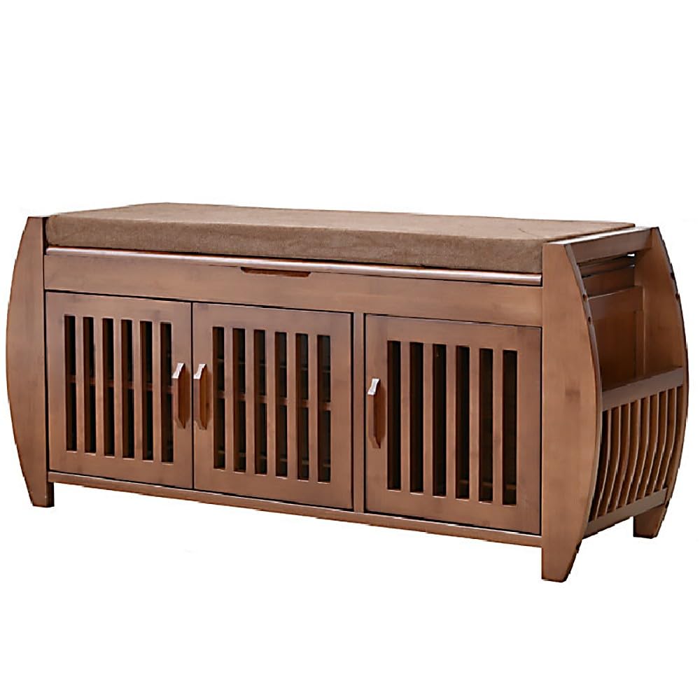 Banc de rangement à chaussures pour optimiser un couloir compact