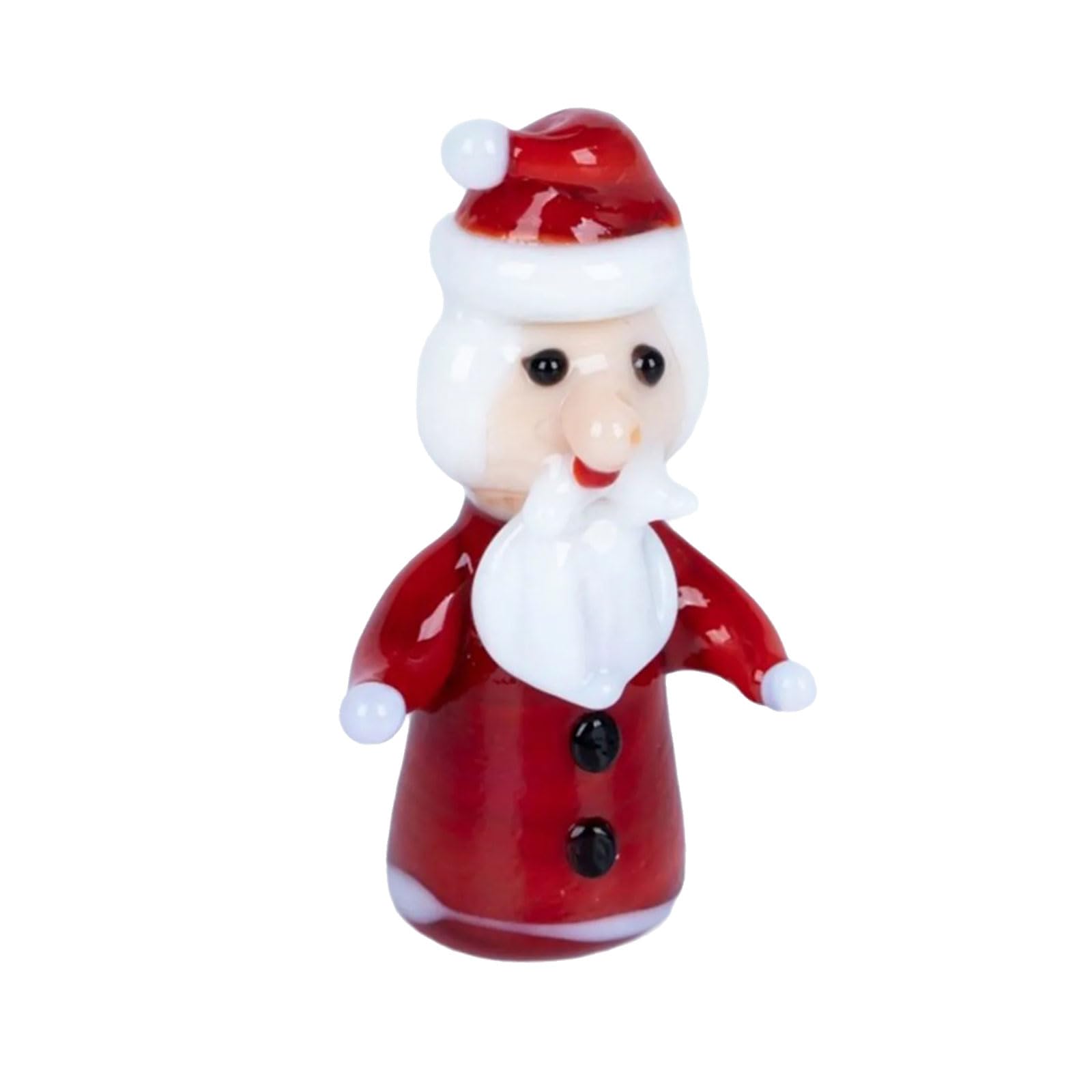 Tsophreniq Additional Glass Snowfigure Statue Christmas Decoration Artisanal for Indoor Car Holiday Celebratory Display Green Glass Holiday Decoration