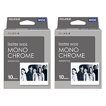 Fujifilm Instant Film 2-PACK BUNDLE SET , INSTAX WIDE MONOCHROME WW 1 (10 x 2 = 20 Shoots) for Instax Wide 300 Camera -Japan Import (2-pack)